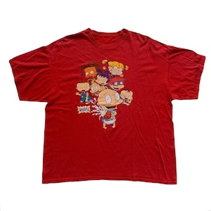 Vintage 1990s 90s 1999 Nickelodeon Rugrats Cartoon Graphic Red Tee Shirt Mens Size XXL 2XL