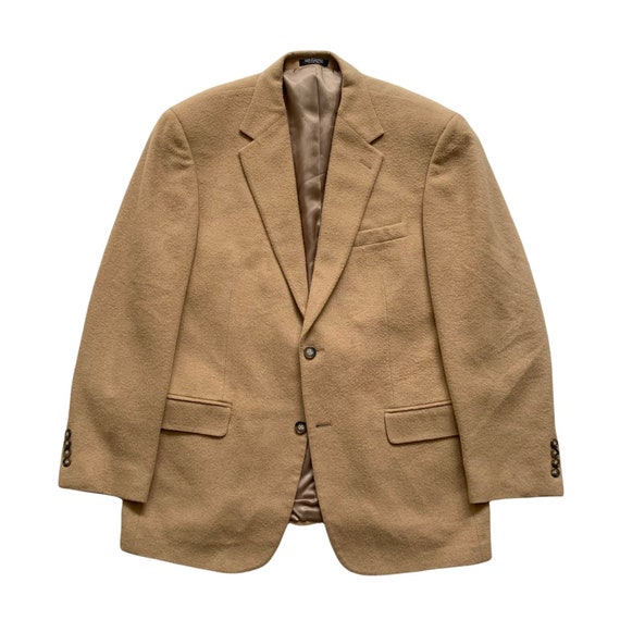 Vintage Camel Hair Tan Sport Coat Suit Jacket Men… - image 1