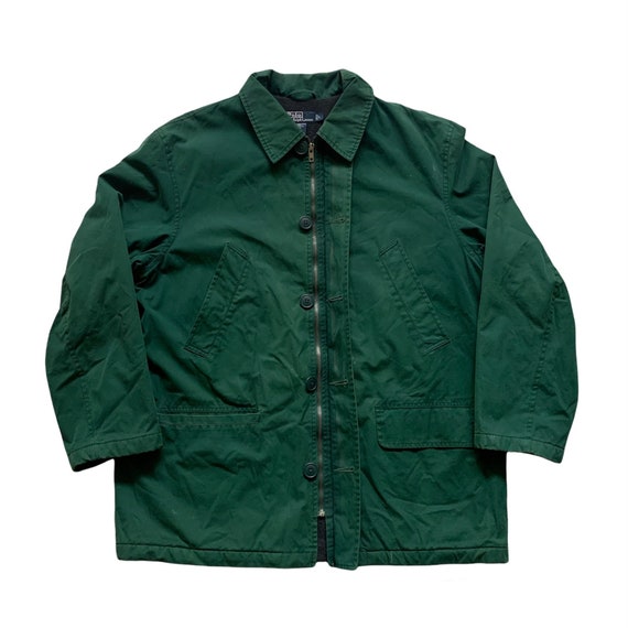 Vintage 1990s 90s Polo by Ralph Lauren Green Button up