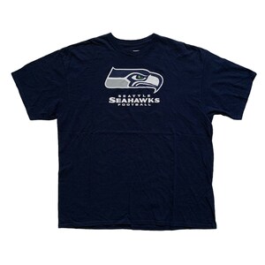 Vintage 2000s 00s Seattle Seahawks Football NFL Graphic Tee Shirt Mens Sportswear Size 2XL XXL