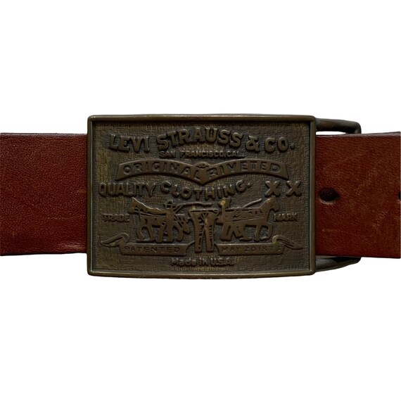 Vintage Levi Strauss & Co. Levis Brown Leather Belt and Belt - Etsy Finland