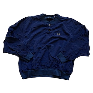 Vintage 1990s 90s EBTek Eddie Bauer Navy Blue Outdoors Nylon Windbreaker Jacket Mens Streetwear Size L Large