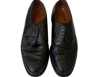 Schoenen Herenschoenen Oxfords & Wingtips Vintage Allen Edmonds Split Toe Black Derby Vibram Sole Menswear Lederen Jurk Schoen Mens Maat 10 1/2 10.5 