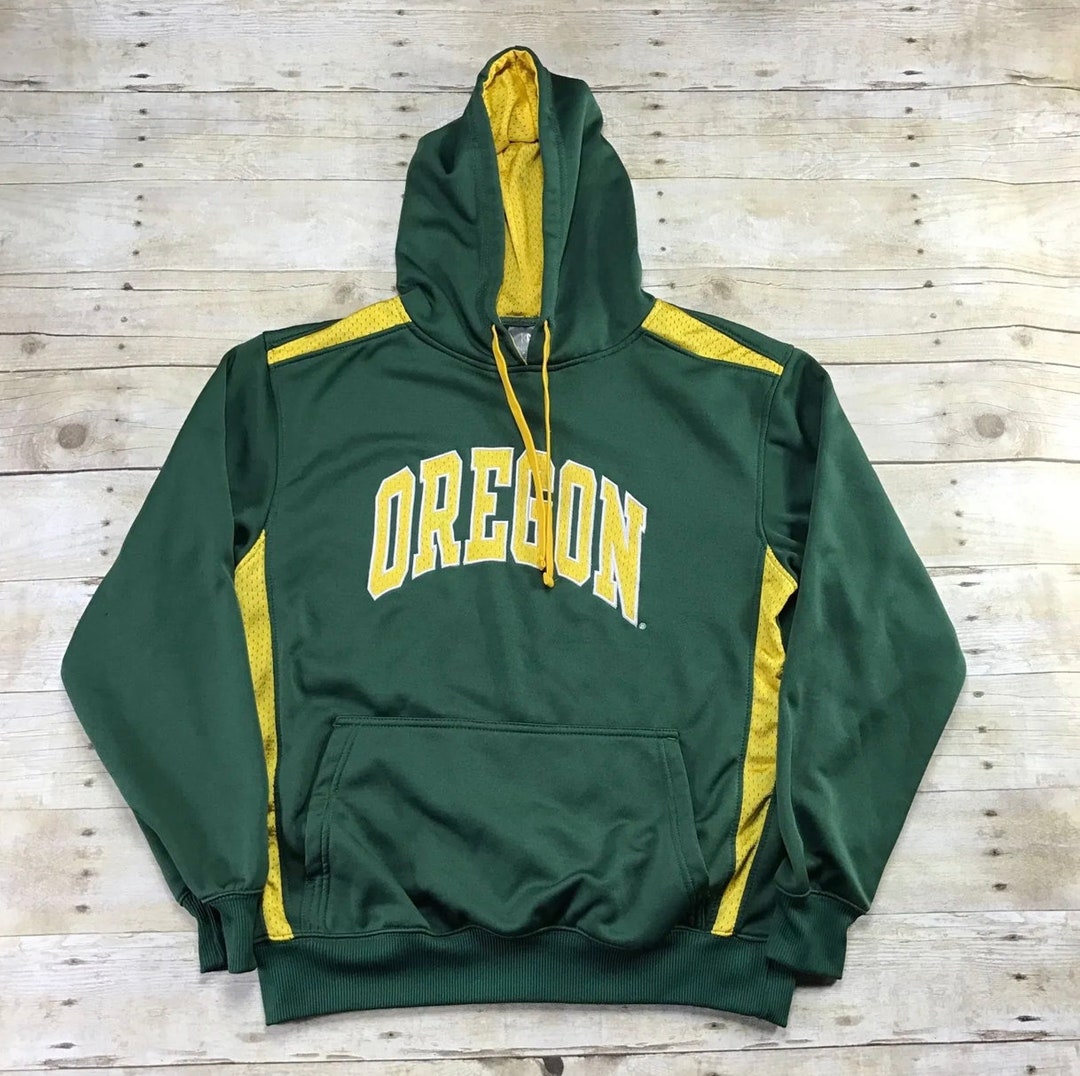 Vintage 2000s University Oregon Ducks Green Yellow Hooded Sweatshirt Sportswear Mens M Medium Etsy