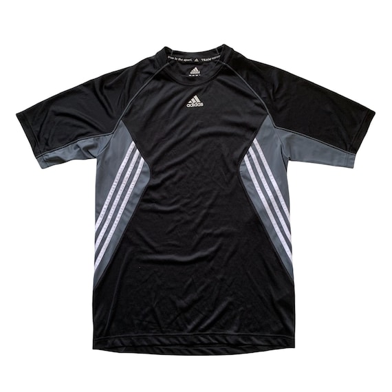 Vintage 2000s 00s Adidas Nero Grigio Allenamento Palestra
