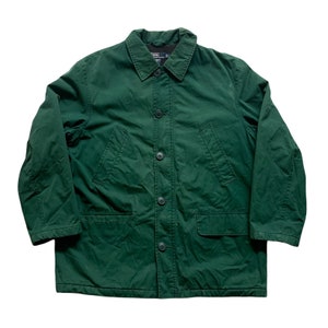 Vintage 1990s 90s Polo by Ralph Lauren Green Button Up Cotton Jacket Mens Size L Large