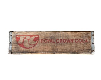 Vintage Royal Crown Cola RC Wood Crate Case Oakland California Soda Advertising