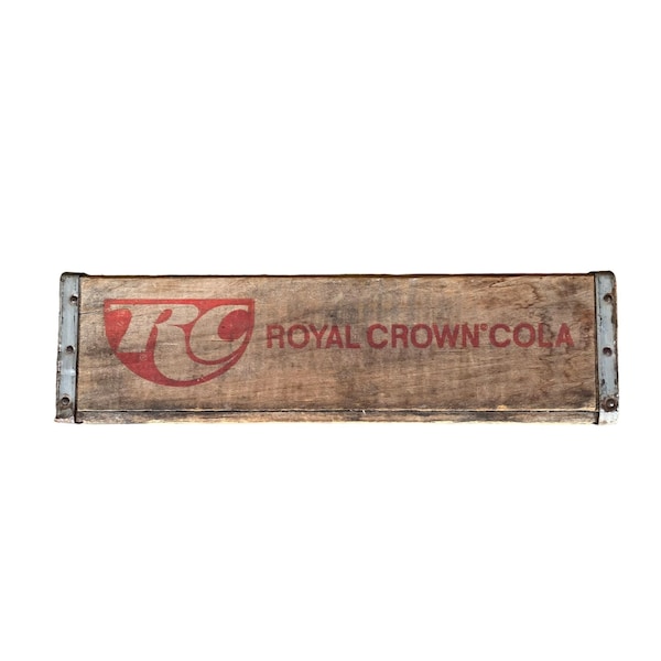 Vintage Royal Crown Cola RC cassa in legno Oakland California Soda pubblicità