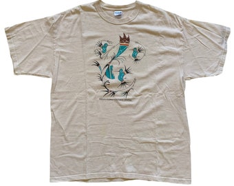 Vintage Indian Pueblo Cultural Center Turquoise Bird Graphic Tee Shirt Mens Size XL Extra Large