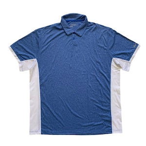 Vintage 2000s 00s Nike Golf Tour Performance Heather Blue / White Golfing Sportswear Polo Shirt Mens Size 2XL XXL