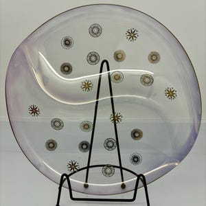Dorothy Thorpe MCM Divided Glama Glass Tray with Atomic Pattern