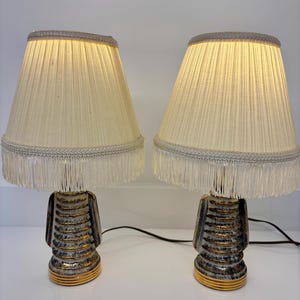 1950&#39;s Vintage/MCM Pair of Matching Atomic Ceramic Lamps