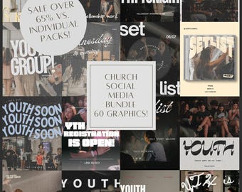 Youth Group Social Media Templates | Church Graphics (Canva Editable, Digital Download)