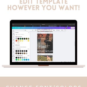 Church Setlist Canva Template – Youth Group Worship Set List Editable ...