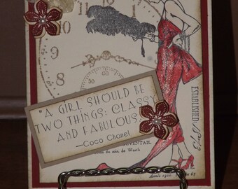 Downton Abbey Style- Lady Mary Handcrafted Greeting Card Kit-set of 4