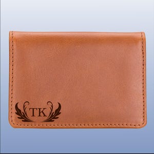 Cartera de cuero genuino hecha a mano para hombre / Cartera delgada / Cartera plegable / Tarjetero para hombre / Regalo para él / Regalo para papá / Regalo para padre