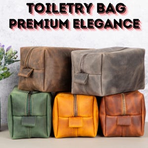 customizable genuine leather travel bag for women and men,Leather Cosmetic Bag ,Toiletry Makeup Bag