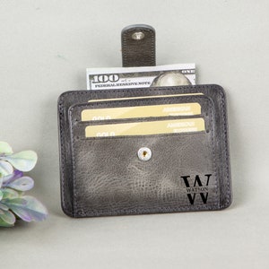 Leder-Kartenhalter, personalisierte Vatertagsgeschenke, Kreditkartenhalter für Herren, echtes Jubiläum, personalisierte Brieftasche, Valentinstagsgeschenk