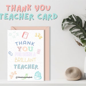 Merci carte de professeur
