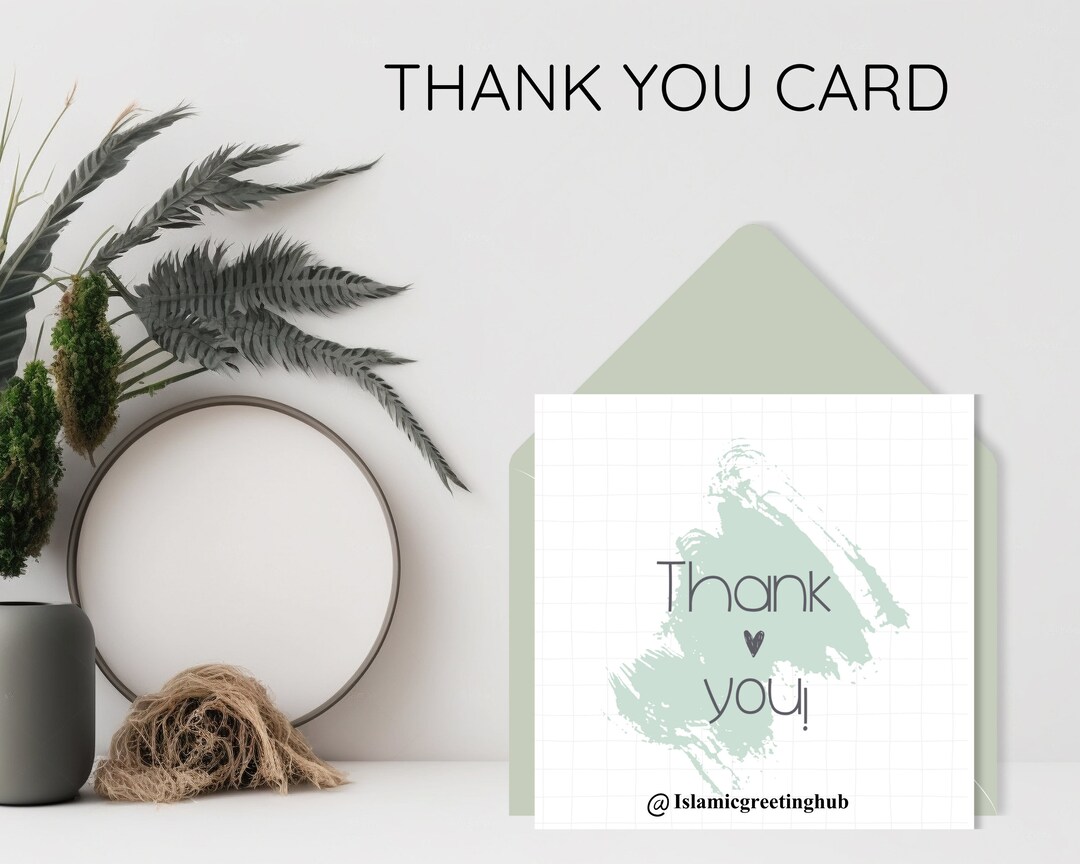 Thank You Card Printable - Etsy