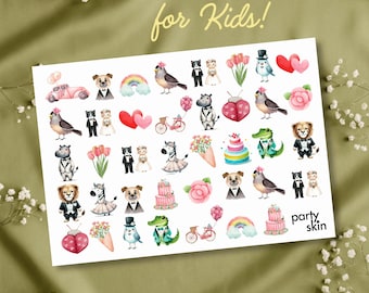 Kids Wedding Temporary Tattoos: 39 Fun Designs, Party Favors