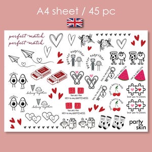 wedding tattoo / wedding quotes / wedding fake tattoo / bachelorette party tattoo / bridal shower tattoo / temporary tattoo/ couples tattoo