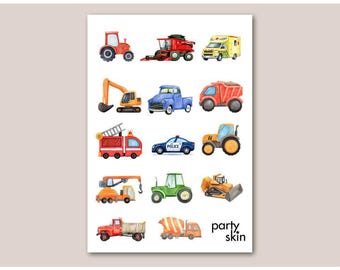 Race Cars Temporary Tattoos for Kids, 12 Designs, A6 Sheet | Birthday Party Favors, Goodie Bag Filler
