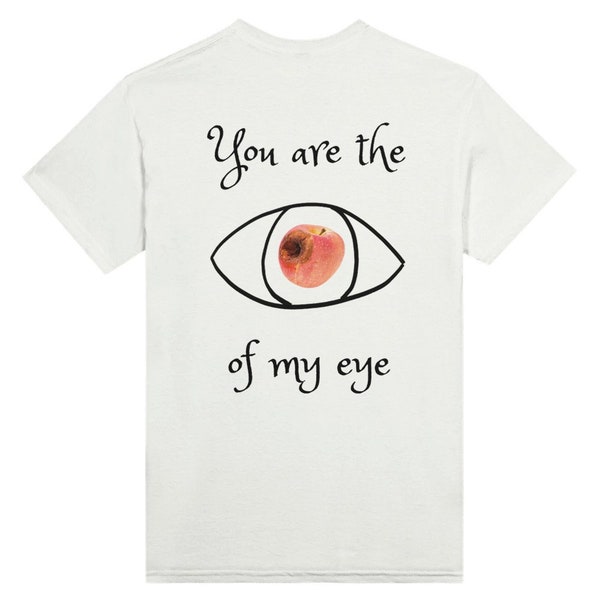 Apple of my Eye - Unisex Crewneck T-Shirt mit grafischem Rückenprint und Logo für Damen / Herren / mit Muster / mit Design