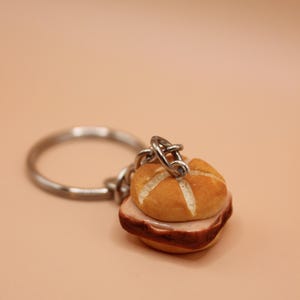 Leberkäse - Schlüsselanhänger / Schlüsselanhänger / Leberkäse / Miniaturessen / Handgefertigter Anhänger / Bayern /