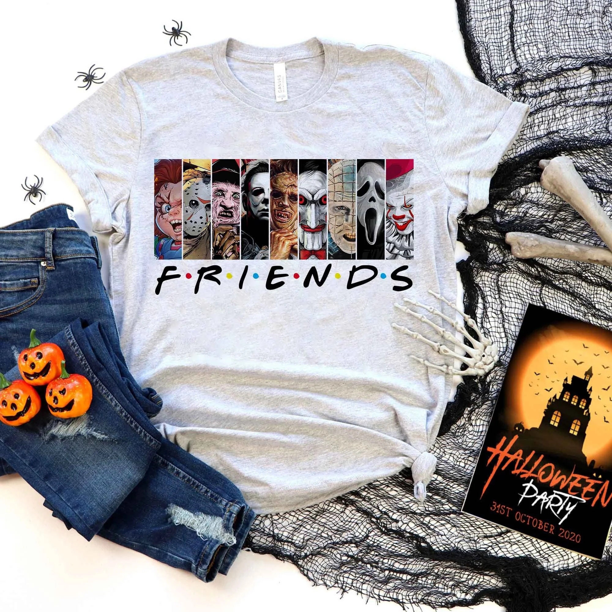 Discover Friends Horror Charaktere Shirt, Happy Halloween Halloween