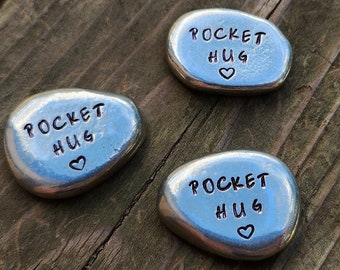 Custom pocket stones, pocket hug, personalized