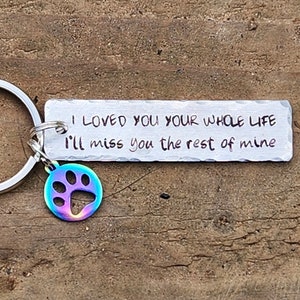 Custom pet memorial keychain