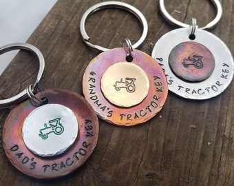 Custom tractor keychain