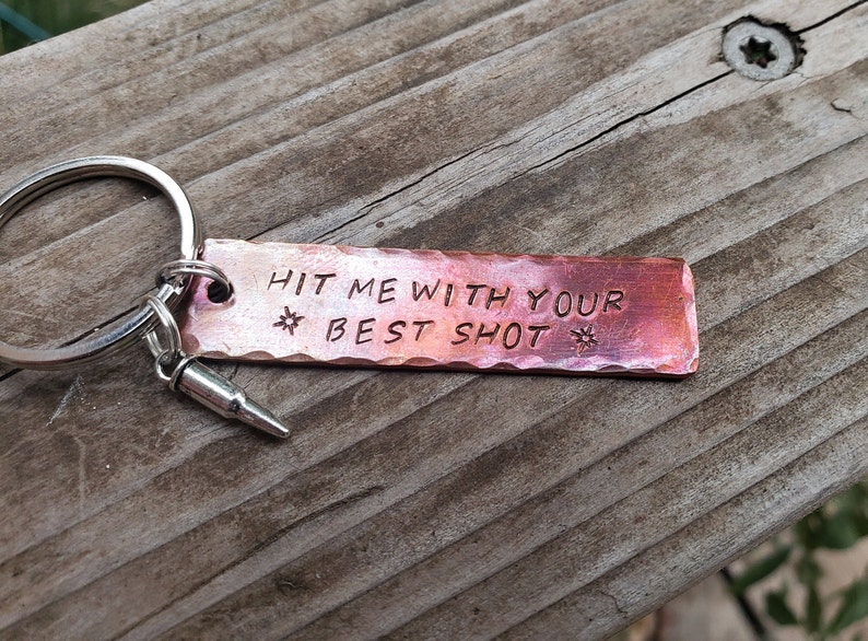 Custom Gun rights, 2nd Amendment, America, Trump, keychains Fired copper