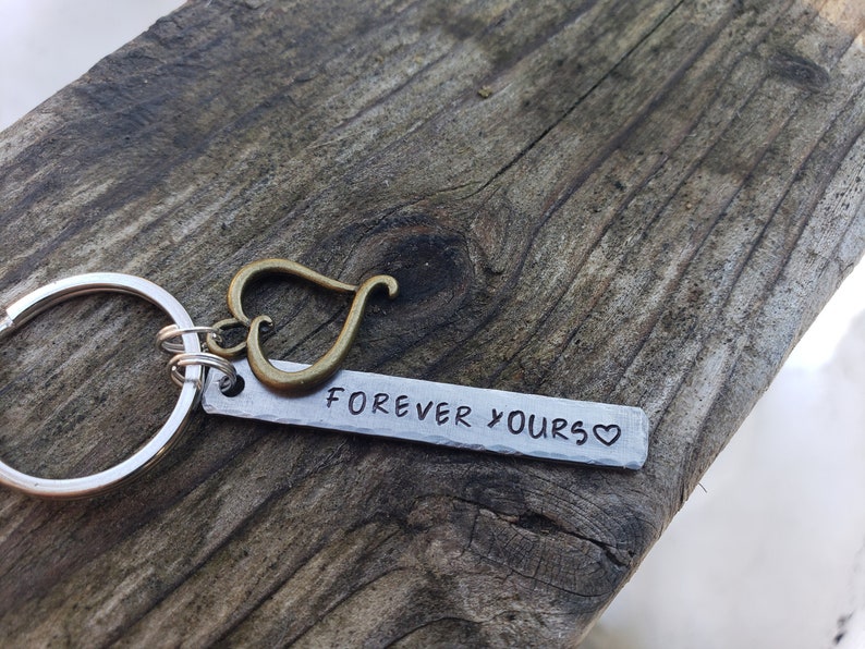 Silver "You Will always be my forever" keyring bag tag Silver "You Will always be my forever" keyring bag tag
