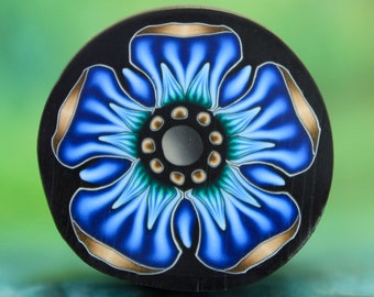 Medium Polymer Clay Blue Flower Cane (3E)