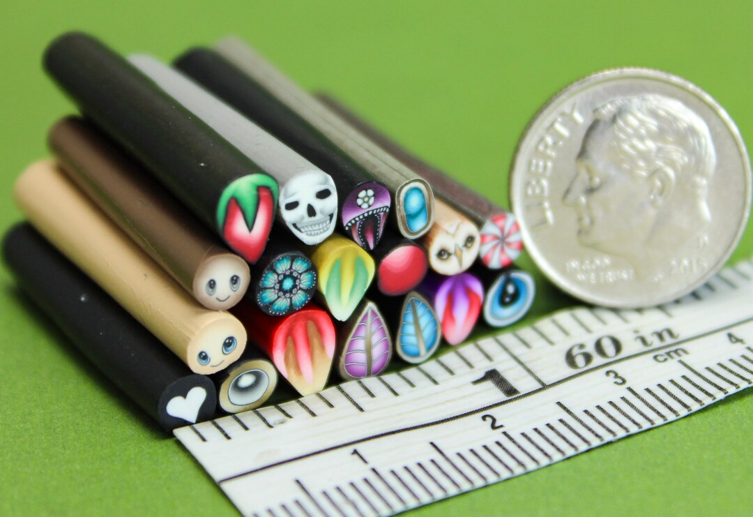 Very Tiny QUANTITY DISCOUNT BUNDLE Set of 18 Ittybitty 1inch Polymer