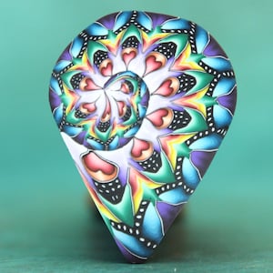 Medium Polymer Clay Spiral Cane (14E)