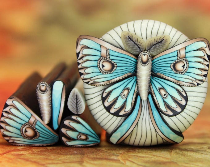 Medium Polymer Clay Luna Moth Kit, Set of 5 Canes 4dd Example Project Shown, Not Included Etsy