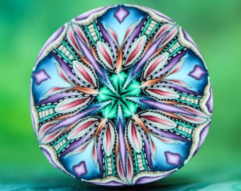 30% OFF SALE Medium Polymer Clay Kaleidoscope Cane  (1E)