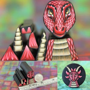Polymer Clay Dragon Cane Kit, set of 8 (1E) example project not included