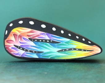 HALF PRICE SALE 2026 Small Polymer Clay Rainbow Dragonfly Wing Cane (21A)
