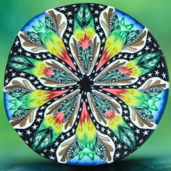 Small Polymer Clay Kaleidoscope Cane (17A)