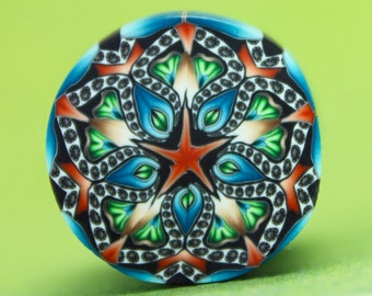 30% OFF SALE Medium Polymer Clay Kaleidoscope Cane  (3B)