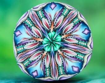 30% OFF SALE Large Polymer Clay Kaleidoscope Cane (4C)