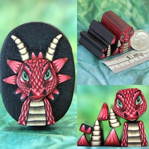 Economy 1-inch length Premium Polymer Clay Dragon Cane Kit, set of 8 (26ee) example project not included
