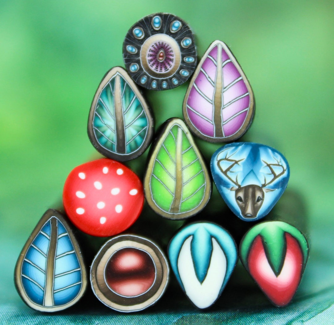 Quantity Discount Bundle Set of 10 Polymer Clay Mini Canes Etsy