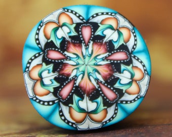 30% OFF SALE Medium Polymer Clay Kaleidoscope Cane  (27aa)