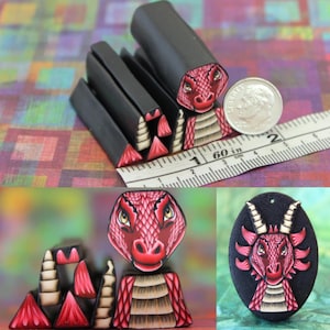 Polymer Clay Dragon Cane Kit, set of 8 (18dd) example project not included