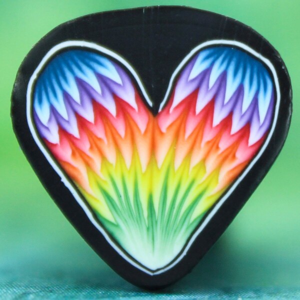 Polymer Clay Rainbow Heart Cane (21cc)